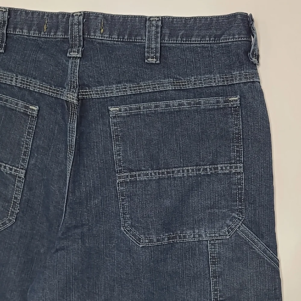 Lee Dungarees Carpenter Jean Relaxed Bootcut Fit Straight Leg Dark Wash Work
